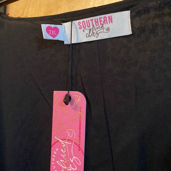 Southern Fried Chics Purple Sequin BodySuit; size 2XL - Picture 3 of 8